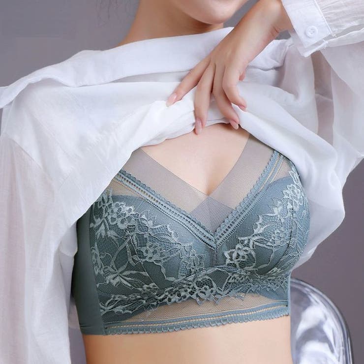Wireless Push-Up Support Bra with Wide Straps & Lace Trim – Seamless Comfort for All-Day Wear | Thomler