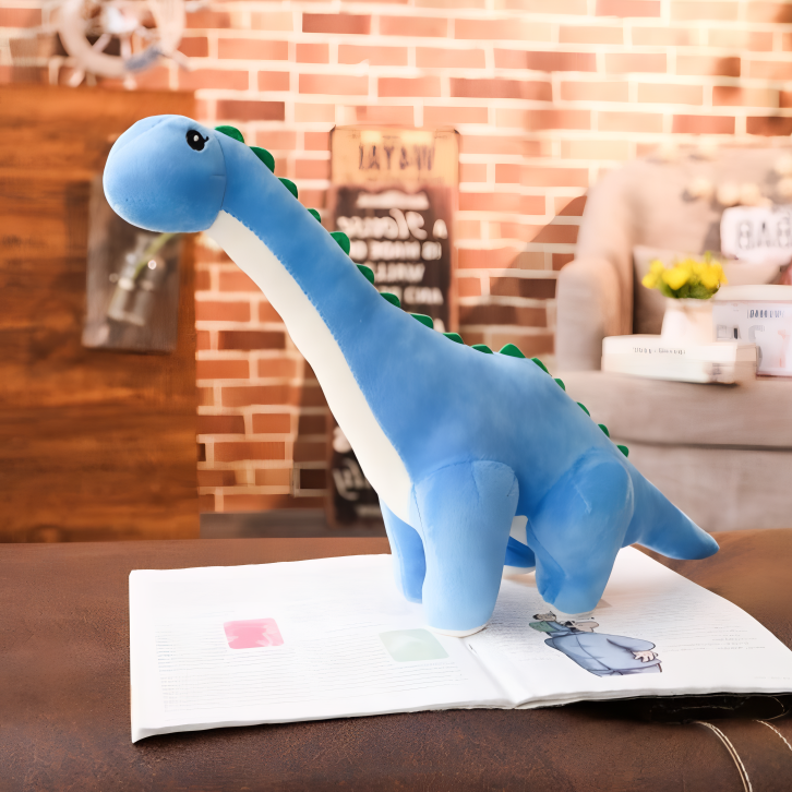 Giant Standing Dinosaur Plush Toy – Soft Cuddly Stuffed Dino for Kids Room Decor, Boys & Girls Playroom Gift, Blue Green Pink | Thomler