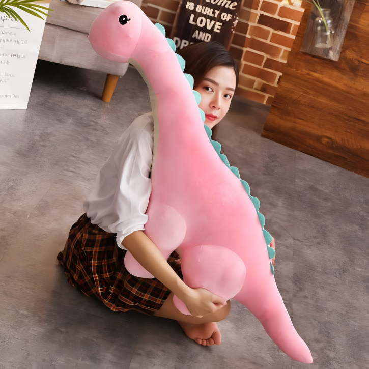 Giant Standing Dinosaur Plush Toy – Soft Cuddly Stuffed Dino for Kids Room Decor, Boys & Girls Playroom Gift, Blue Green Pink | Thomler