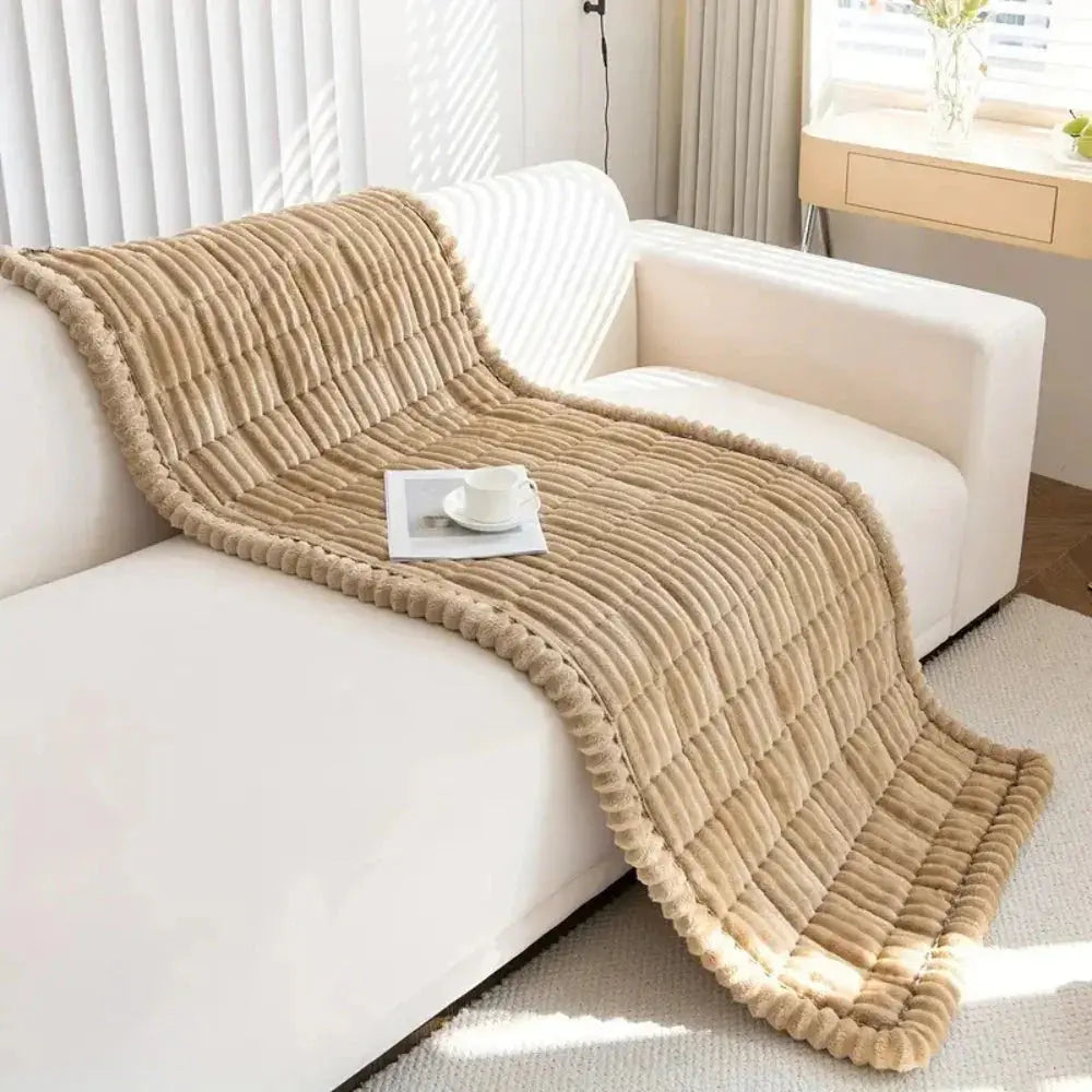 Stretch Jacquard Couch Cover with Ruffled Hem – Wrinkle-Free Furniture Protector for Sofas & Chairs – Machine Washable Slipcover | Thomler