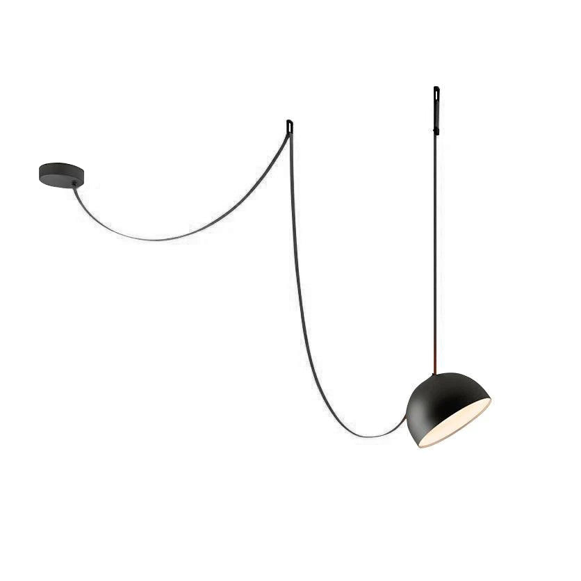 Contemporary Fabric Strap Ceiling Light with 360° Glow – Adjustable Hanging Height | Thomler
