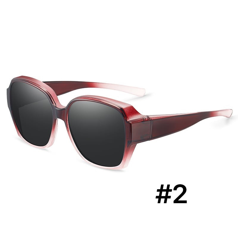 Fit-Over Sunglasses for Prescription Glasses with Polarized Lenses & UV Protection for Men & Women | Lightweight Wraparound Over-Glasses Eye | Thomler