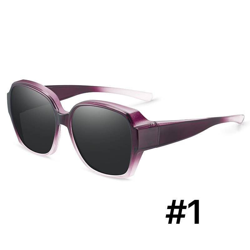 Fit-Over Sunglasses for Prescription Glasses with Polarized Lenses & UV Protection for Men & Women | Lightweight Wraparound Over-Glasses Eye | Thomler
