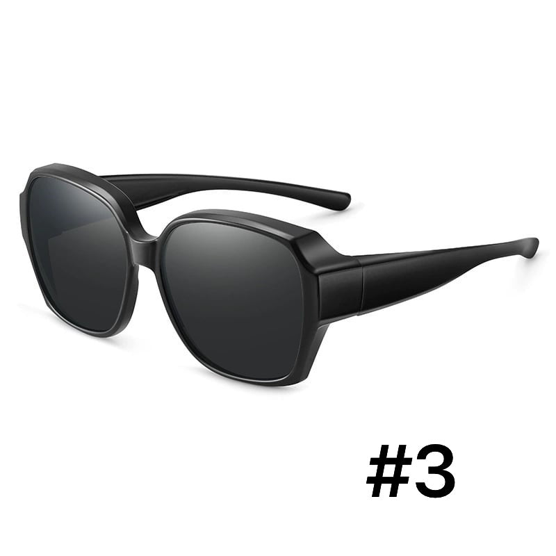 Fit-Over Sunglasses for Prescription Glasses with Polarized Lenses & UV Protection for Men & Women | Lightweight Wraparound Over-Glasses Eye | Thomler