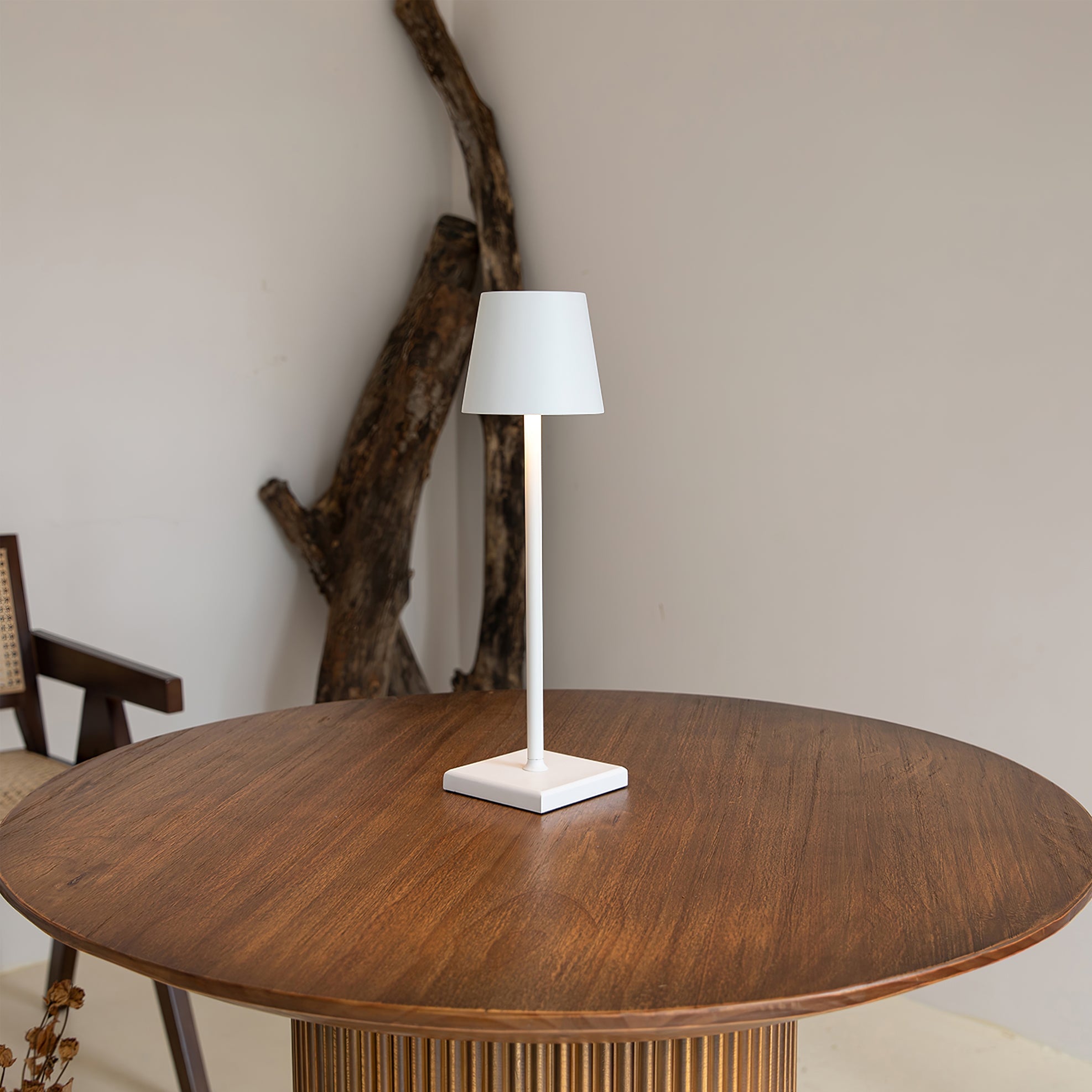 Table Lamp Metal 15 in Portable Indoor Outdoor LED Accent Light Dimmable USB Rechargeable Touch Control | Thomler