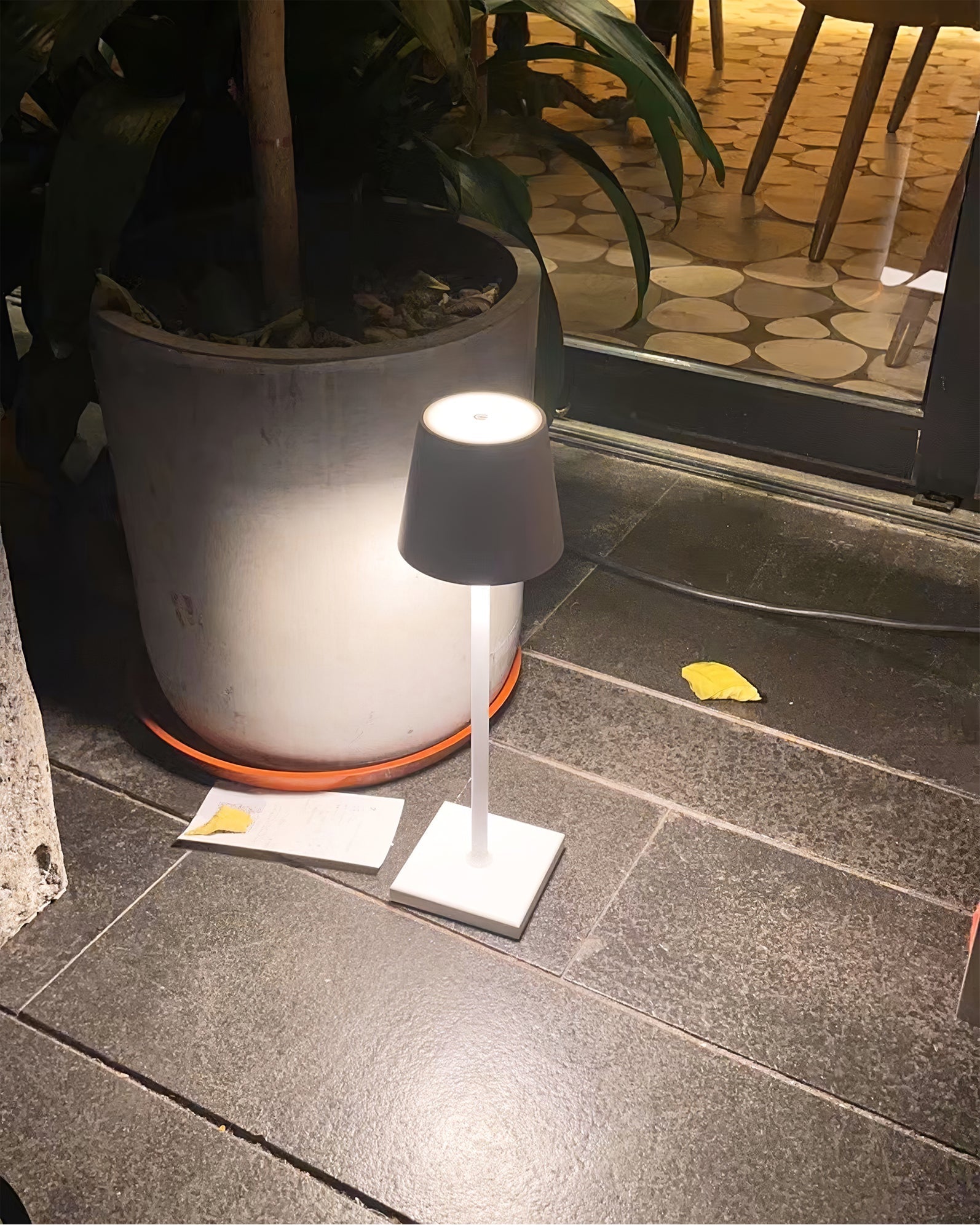 Table Lamp Metal 15 in Portable Indoor Outdoor LED Accent Light Dimmable USB Rechargeable Touch Control | Thomler