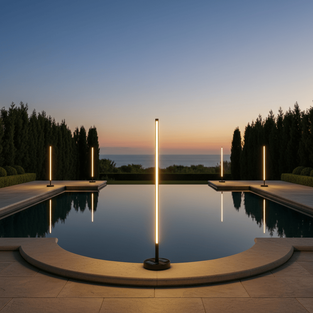 Solar-Powered Patio Floor Lamp with Wireless Charging for Outdoor Spaces | Thomler
