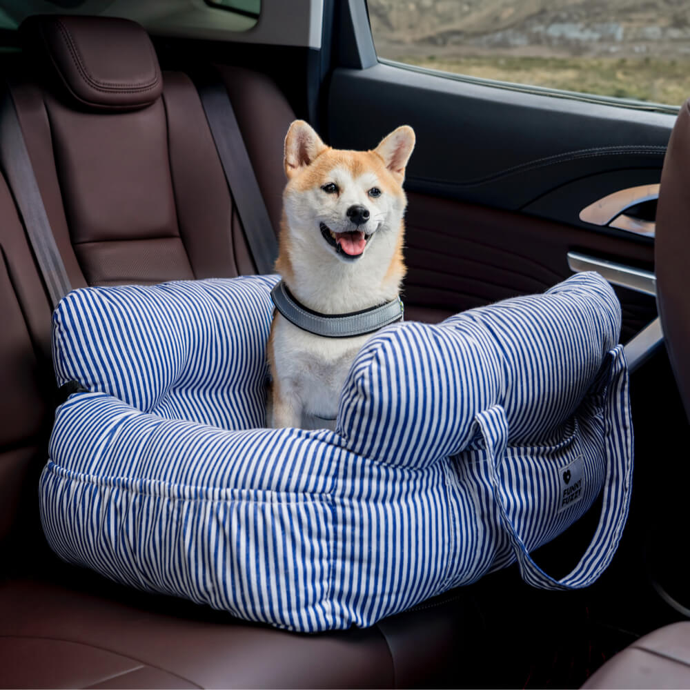 Dog Car Seat Booster Bed for Large Pets – Portable Travel Carrier with Shoulder Strap, Washable Cotton Cushion for SUV Truck Sedan – Safe | Thomler