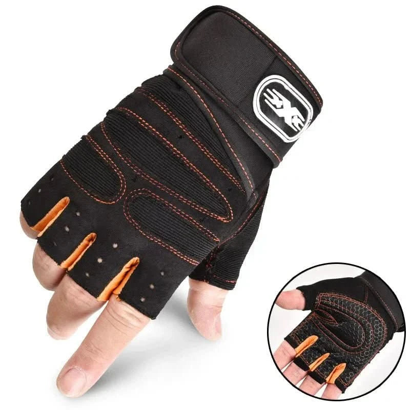 Training Gloves with Wrist Wraps & Shock-Absorbing Foam – Breathable Gym Hand Protection for Weightlifting, Cycling & CrossFit | Thomler