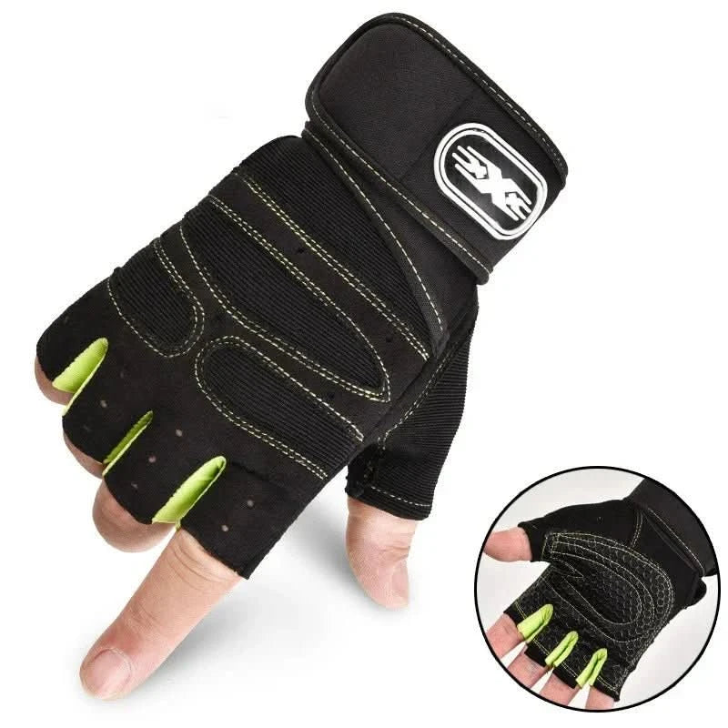 Training Gloves with Wrist Wraps & Shock-Absorbing Foam – Breathable Gym Hand Protection for Weightlifting, Cycling & CrossFit | Thomler