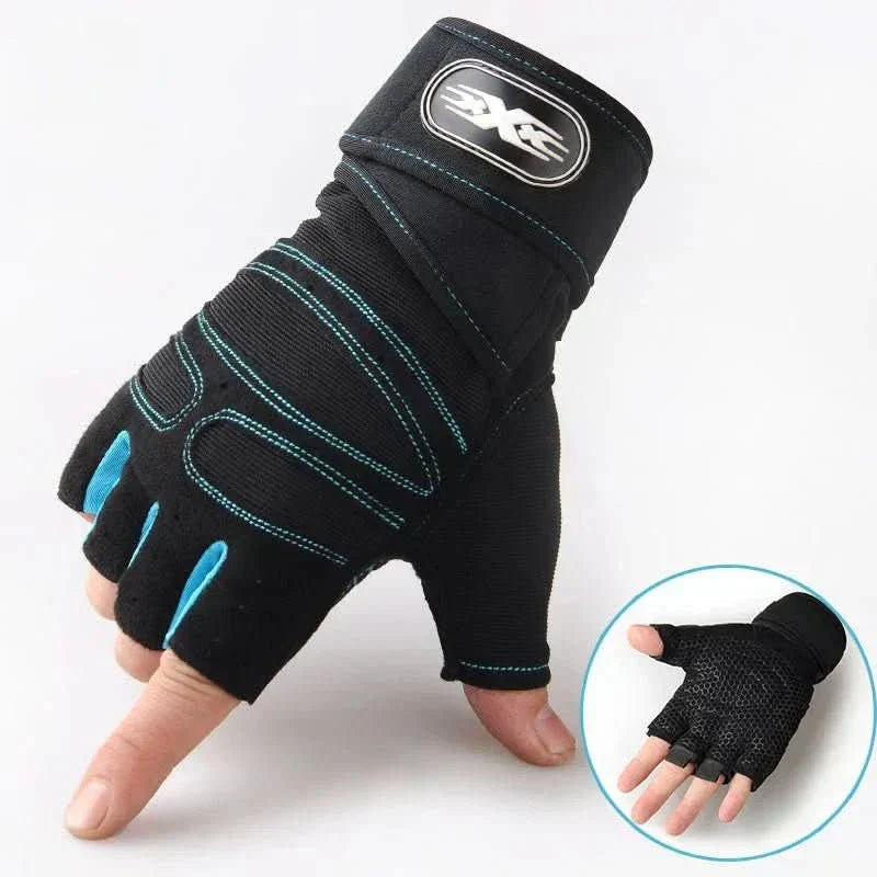 Training Gloves with Wrist Wraps & Shock-Absorbing Foam – Breathable Gym Hand Protection for Weightlifting, Cycling & CrossFit | Thomler