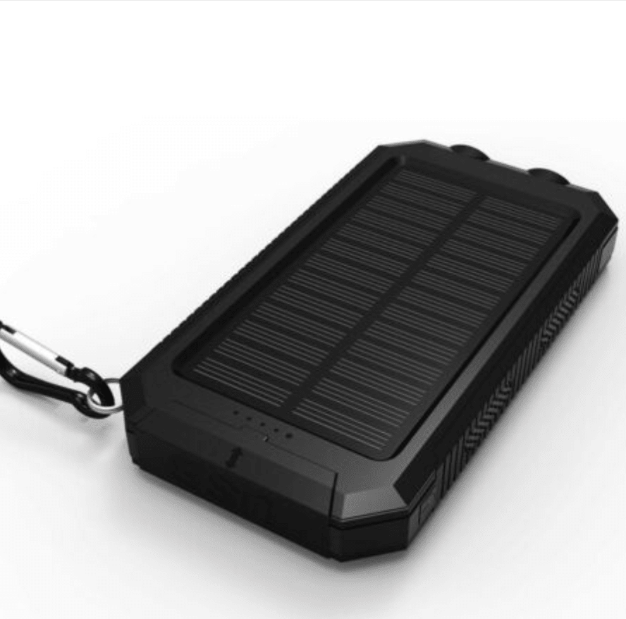 500000mAh Solar Battery Pack with Dual USB Ports & Built-In LED Flashlight – Waterproof Portable Charger for Camping & Hiking | Thomler