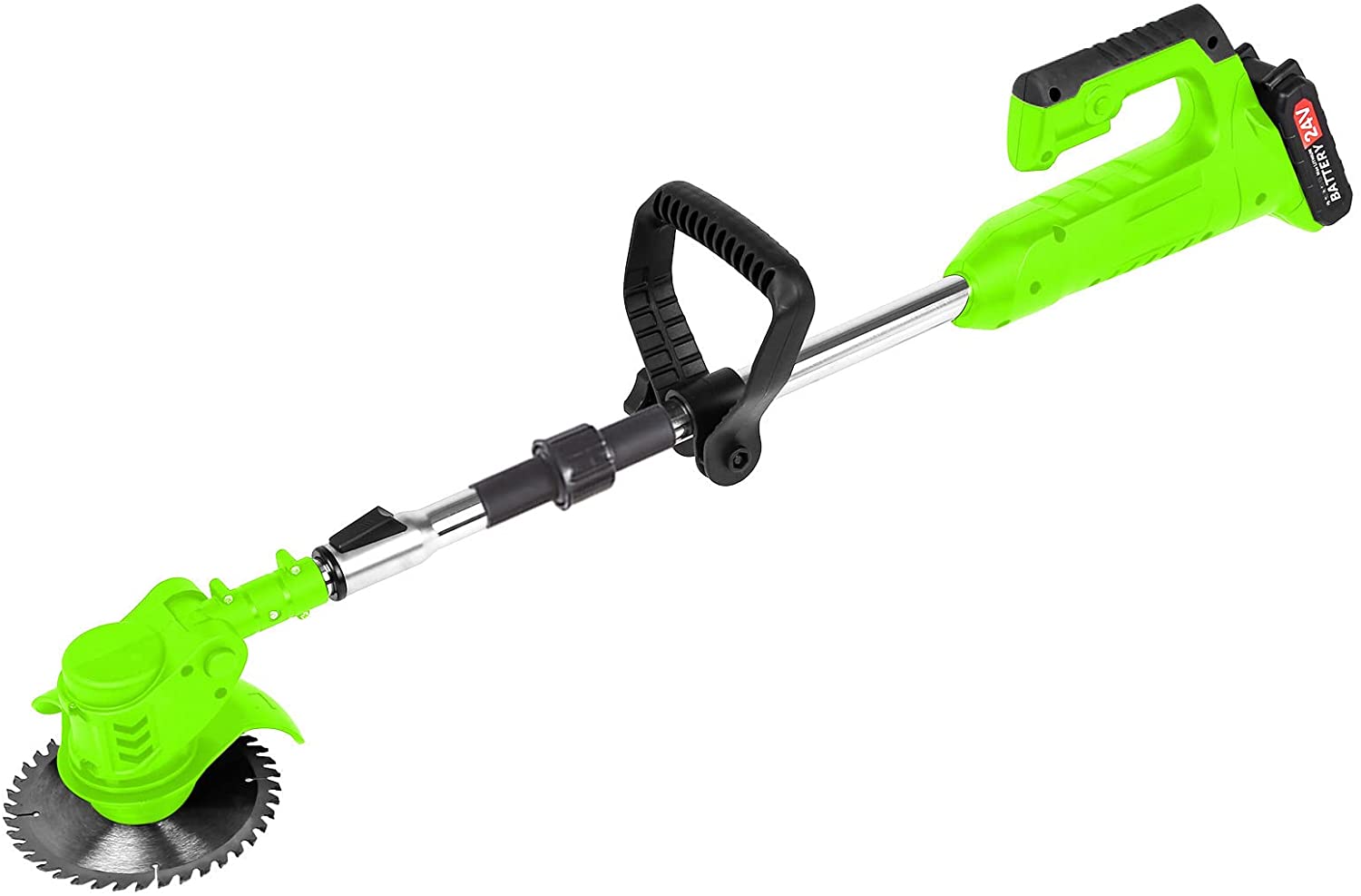 Battery-Powered Lawn Edger 24V Rechargeable Yard Tool 6-Inch Cutting Head Adjustable Shaft Handheld Garden Equipment for Edges Walkways | Thomler