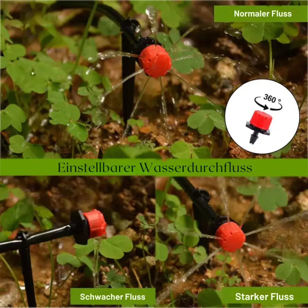 Drip Irrigation Dripper UV Resistant 2.0 cm x 2.5 cm Garden Watering Adjustable 360 Degree Flow Control Micro Irrigation Set | Thomler
