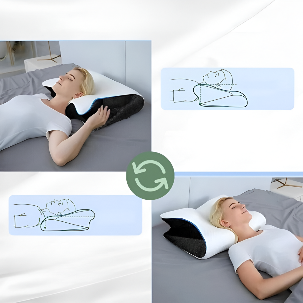 Memory Foam Cervical Support Pillow for Neck & Spine Alignment – Ergonomic Sleep Pillow for Back, Side & Stomach Sleepers | Thomler