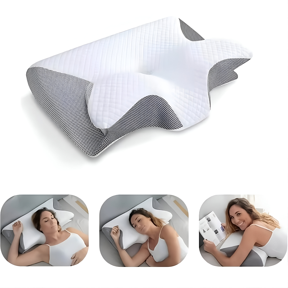 Memory Foam Cervical Support Pillow for Neck & Spine Alignment – Ergonomic Sleep Pillow for Back, Side & Stomach Sleepers | Thomler