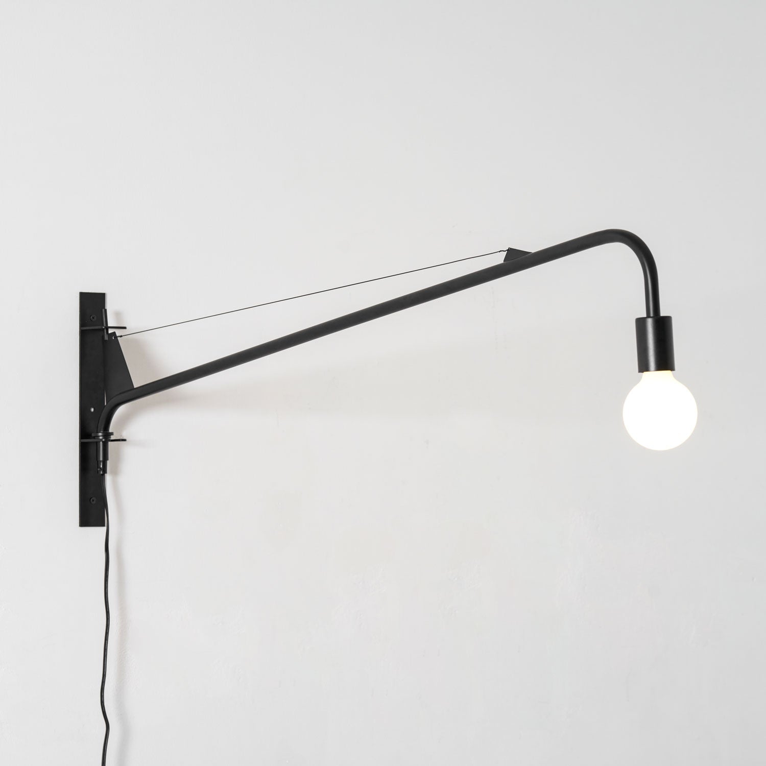 Wall Lamp Iron 43.3 in Adjustable Minimalist Living Room Office Coffee Shop Lighting | Thomler