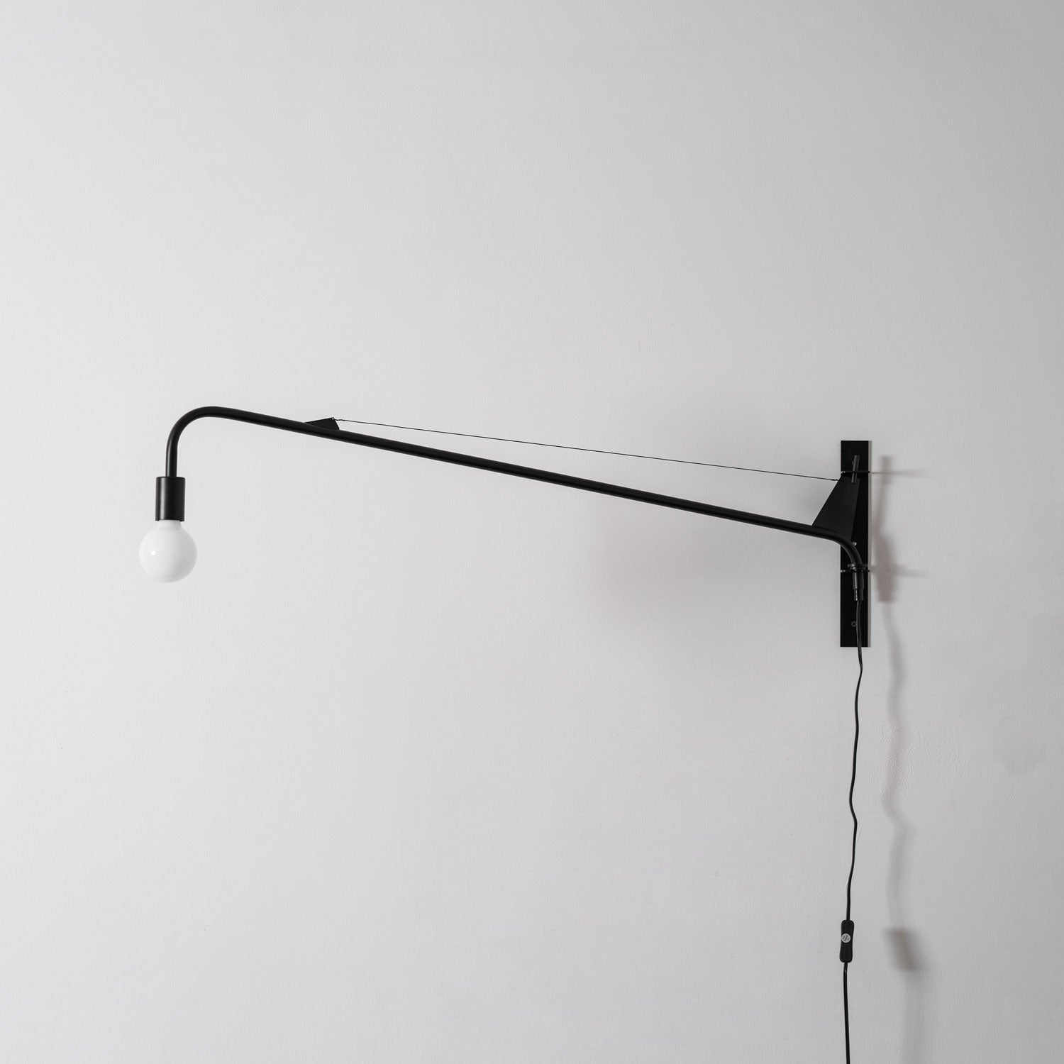 Wall Lamp Iron 43.3 in Adjustable Minimalist Living Room Office Coffee Shop Lighting | Thomler