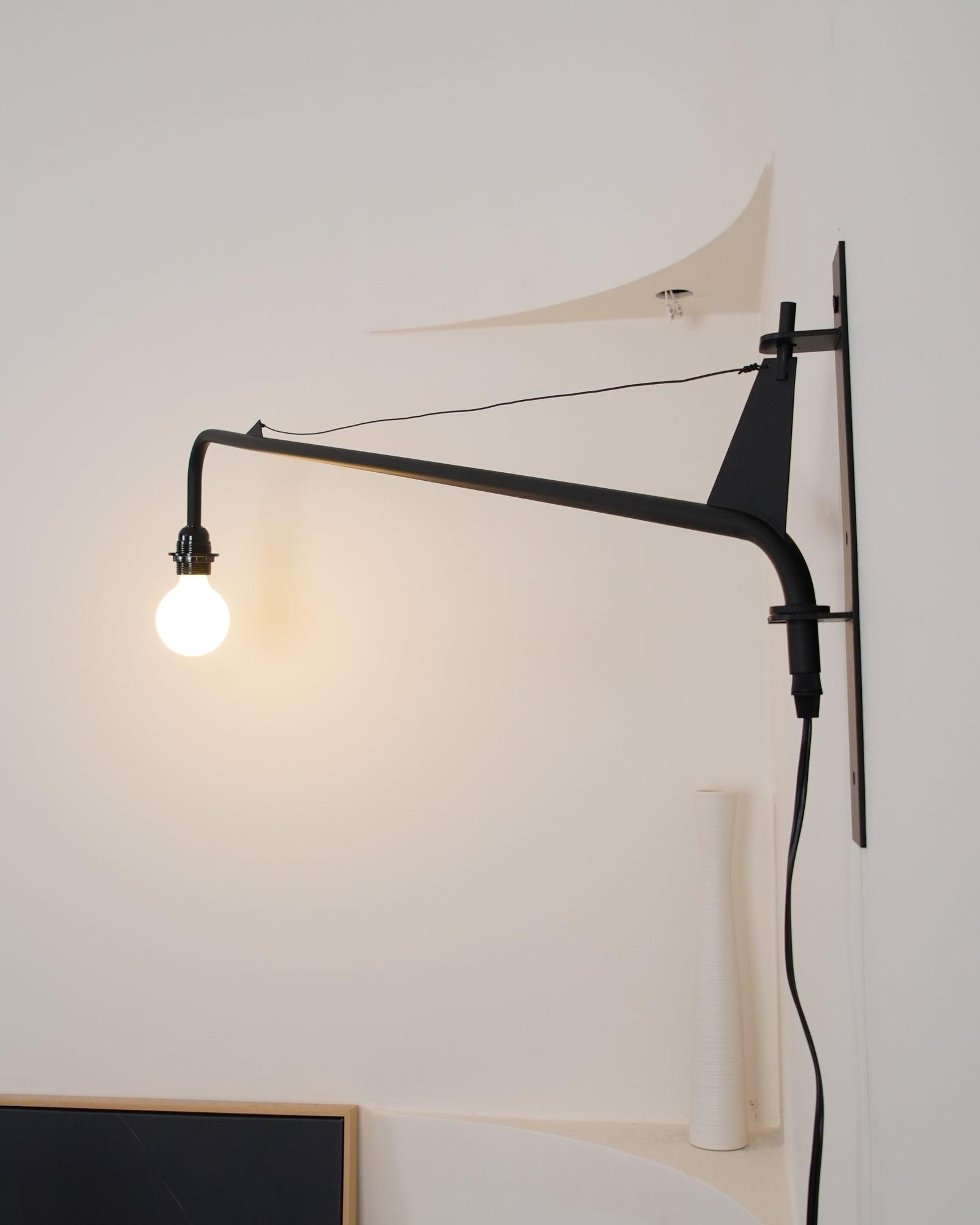 Wall Lamp Iron 43.3 in Adjustable Minimalist Living Room Office Coffee Shop Lighting | Thomler