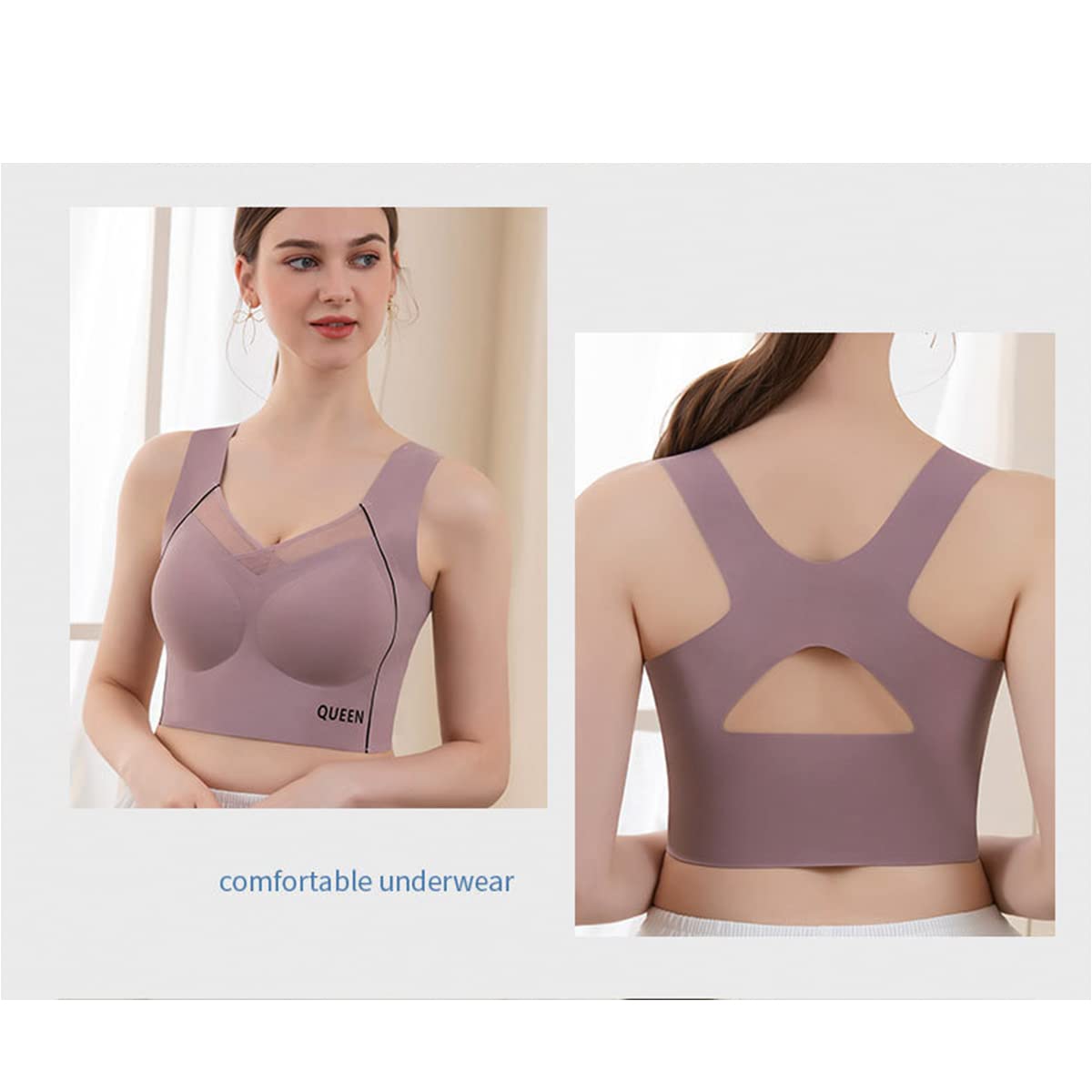 Wireless Full Coverage Support Bra with Cushioned Straps & Seamless Lift for All-Day Comfort | Thomler