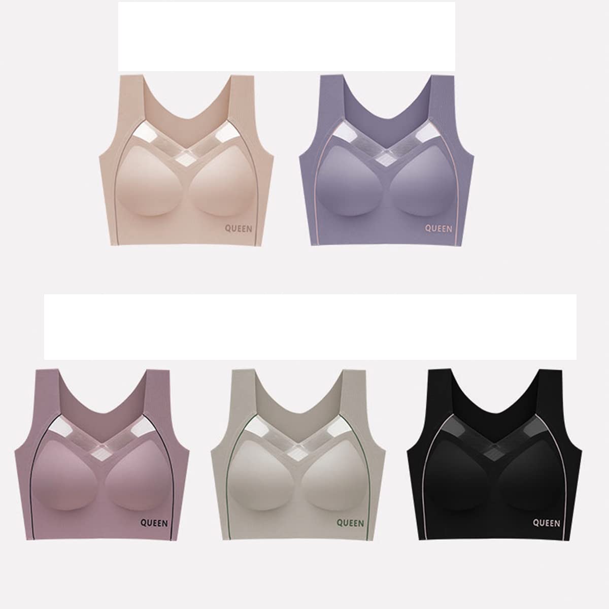 Wireless Full Coverage Support Bra with Cushioned Straps & Seamless Lift for All-Day Comfort | Thomler