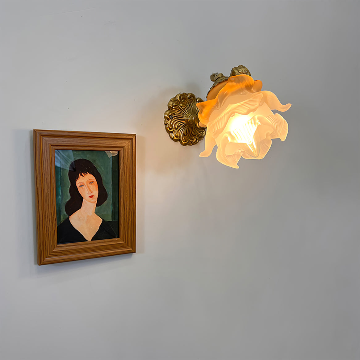 Wall Lamp Glass 11.8 in Matte White Indoor Decorative Lighting LED E14 Compatible With Wall Switch | Thomler