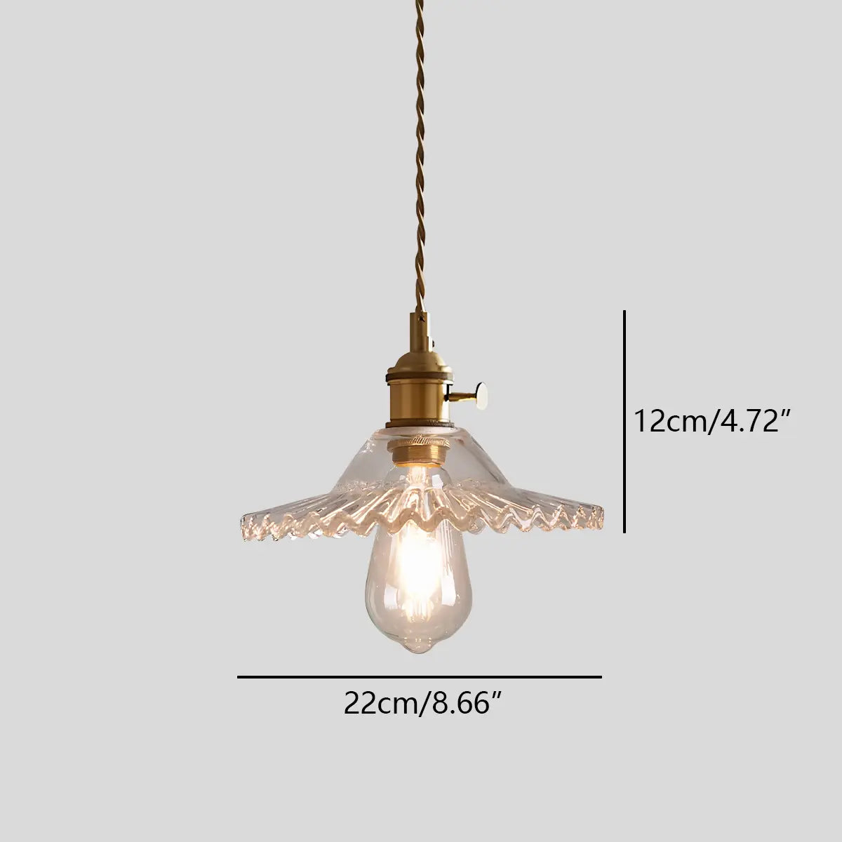 Pendant Light Glass Bronze Adjustable Cable Transparent Dining Room Kitchen Island Hanging Ceiling Lamp | Thomler