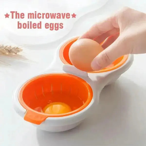 Microwave Egg Cooker Poacher for Quick Breakfast, Portable Silicone Egg Steamer Pod for Hard Boiled Soft Cooked Eggs at Home Work Travel | Thomler