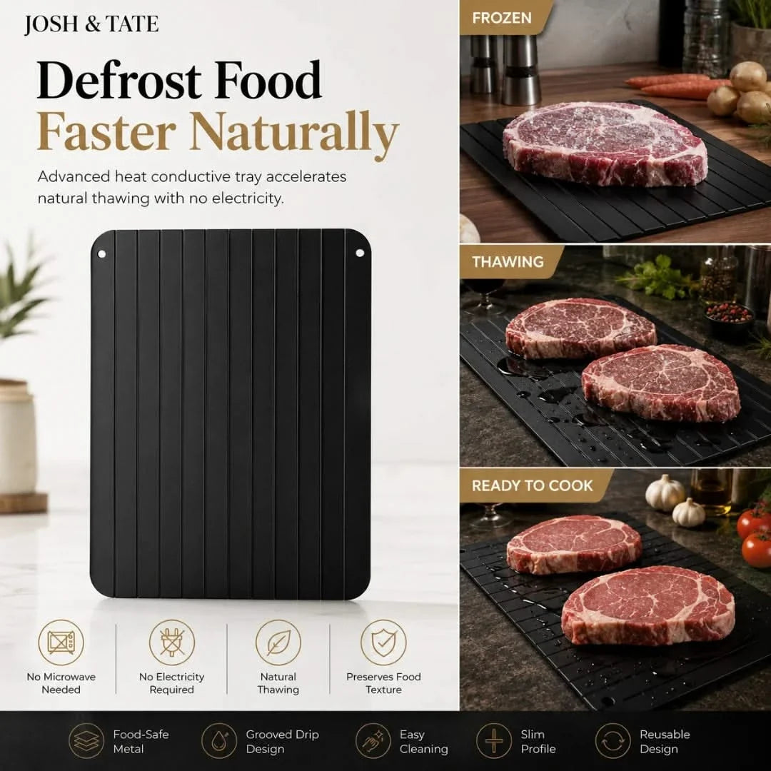 Aluminum Thawing Plate for Faster Meat Defrosting – No Electricity Required | Thomler