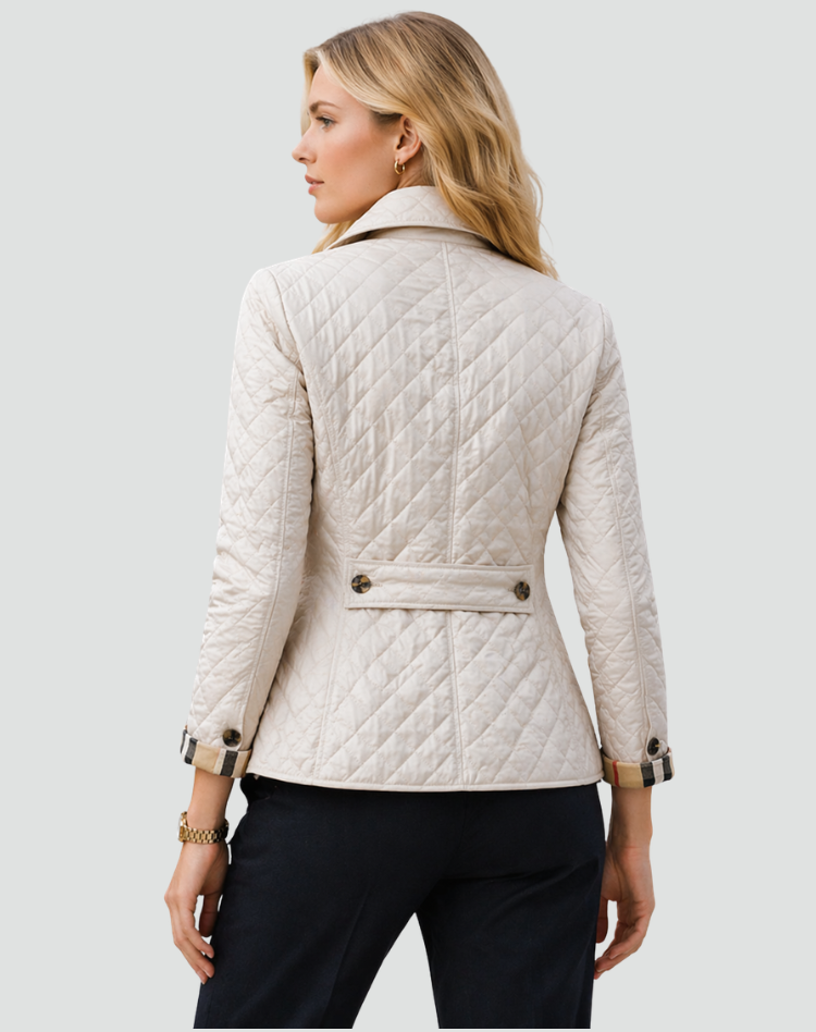 Insulated Winter Jacket with Snap Closure & Geometric Quilting for Men | Thomler