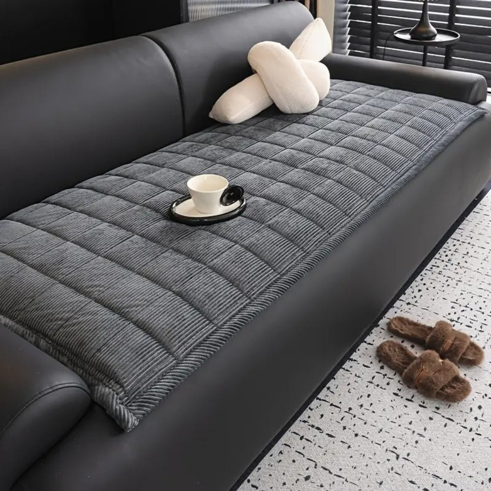 Quilted Sofa Protector Cover Non-Slip Cat Scratch Resistant Furniture Throw Microfiber Couch Mat for Living Room Bedroom Modern Home Decor | Thomler