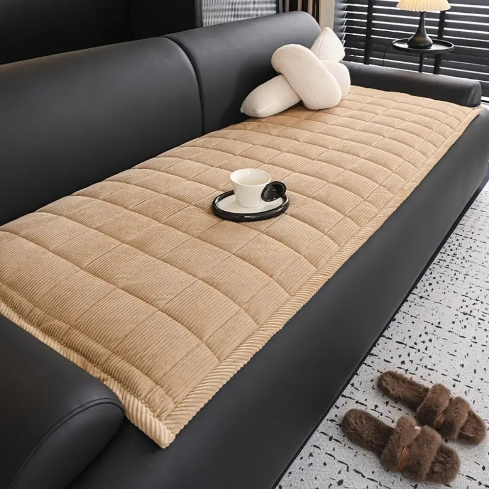 Quilted Sofa Protector Cover Non-Slip Cat Scratch Resistant Furniture Throw Microfiber Couch Mat for Living Room Bedroom Modern Home Decor | Thomler