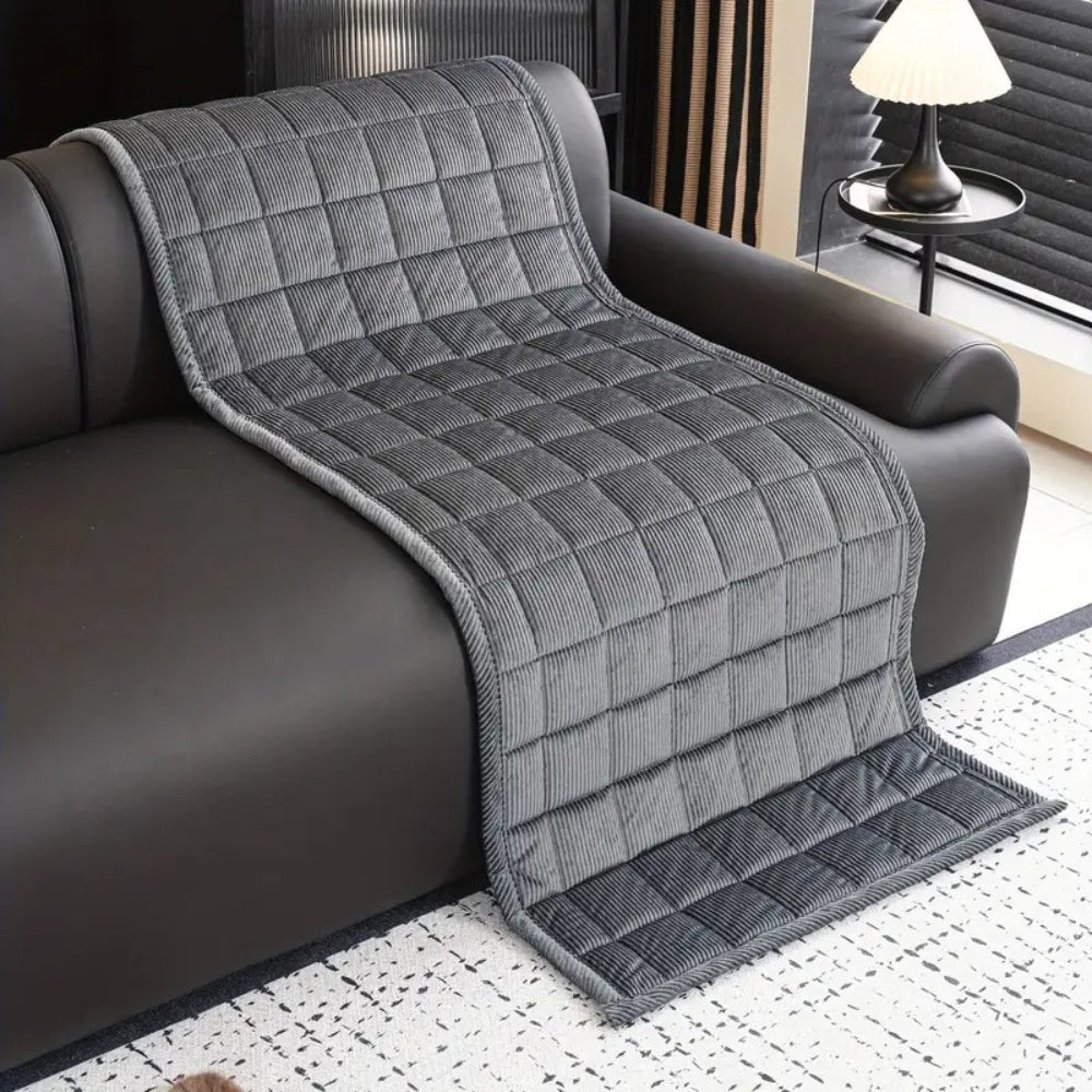 Quilted Sofa Protector Cover Non-Slip Cat Scratch Resistant Furniture Throw Microfiber Couch Mat for Living Room Bedroom Modern Home Decor | Thomler
