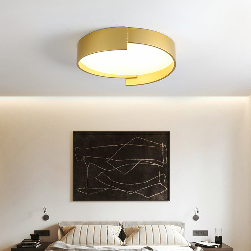 Contemporary Dual-Ring Flush Mount LED Ceiling Fixture for Dining Room & Entryway | Thomler
