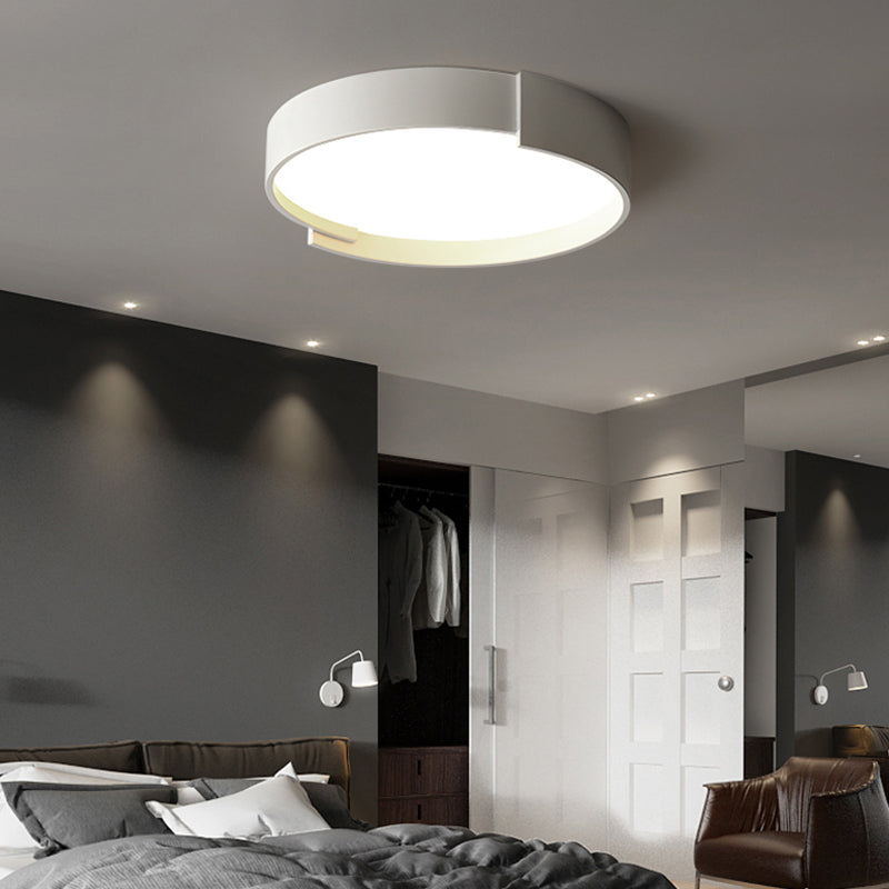 Contemporary Dual-Ring Flush Mount LED Ceiling Fixture for Dining Room & Entryway | Thomler