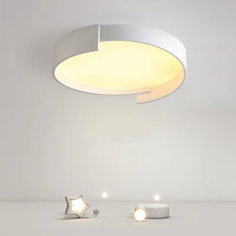 Contemporary Dual-Ring Flush Mount LED Ceiling Fixture for Dining Room & Entryway | Thomler