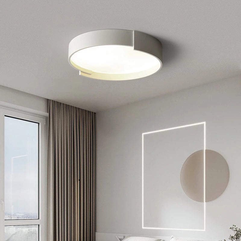 Contemporary Dual-Ring Flush Mount LED Ceiling Fixture for Dining Room & Entryway | Thomler