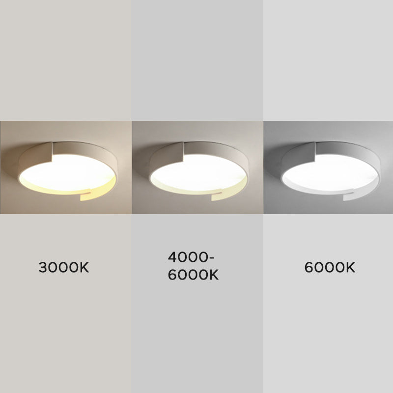 Contemporary Dual-Ring Flush Mount LED Ceiling Fixture for Dining Room & Entryway | Thomler