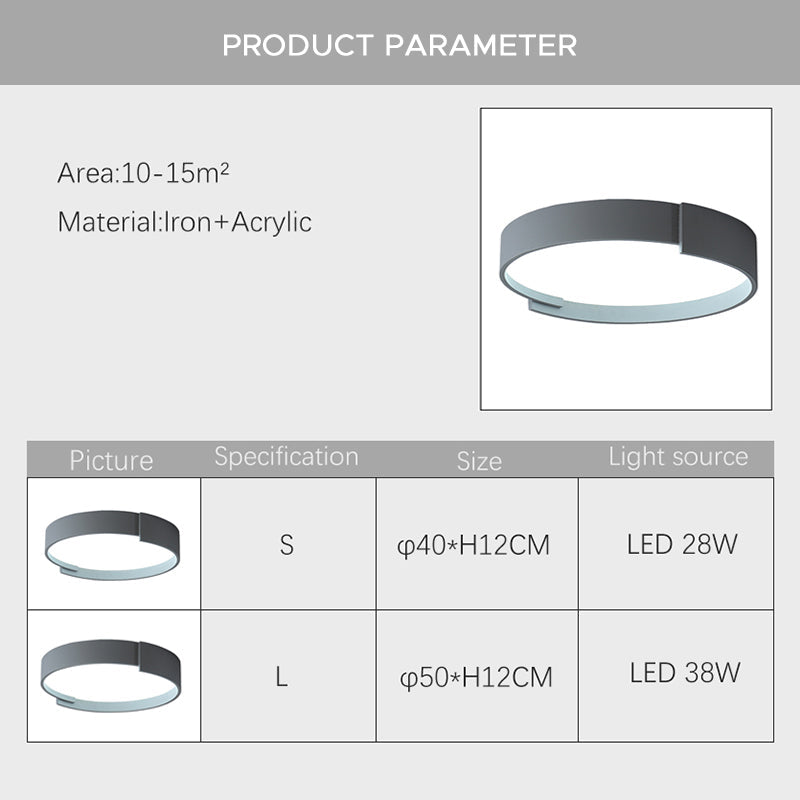 Contemporary Dual-Ring Flush Mount LED Ceiling Fixture for Dining Room & Entryway | Thomler