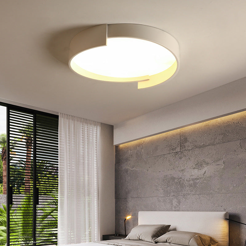 Contemporary Dual-Ring Flush Mount LED Ceiling Fixture for Dining Room & Entryway | Thomler