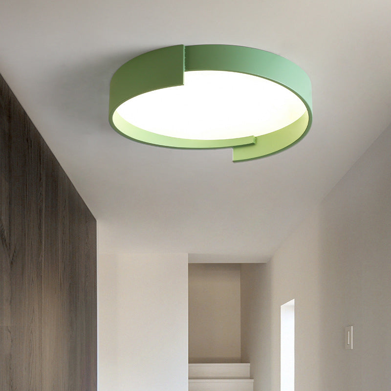 Contemporary Dual-Ring Flush Mount LED Ceiling Fixture for Dining Room & Entryway | Thomler