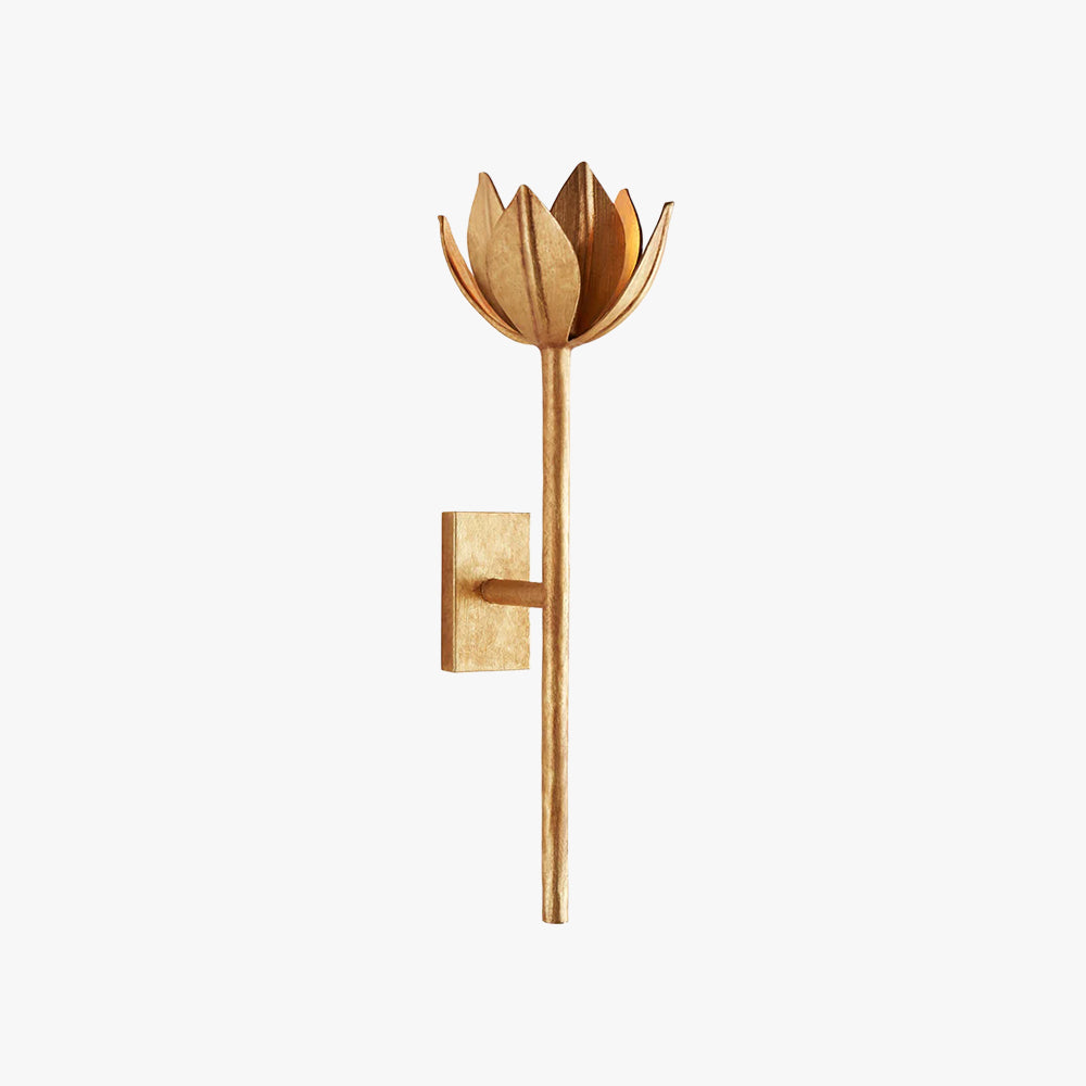 Wall Lamp Metal Flower 11 in Indoor Bedroom Dining Decorative Sconce Floral Sculptural Accent Lighting Fixture | Thomler