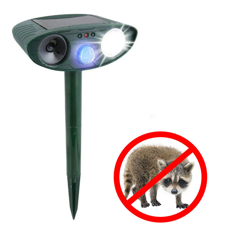 Motion-Activated Animal Deterrent Device with Solar Power for Yards and Gardens | Outdoor Pest Control | Ultrasonic Wildlife Repellent | Wea | Thomler