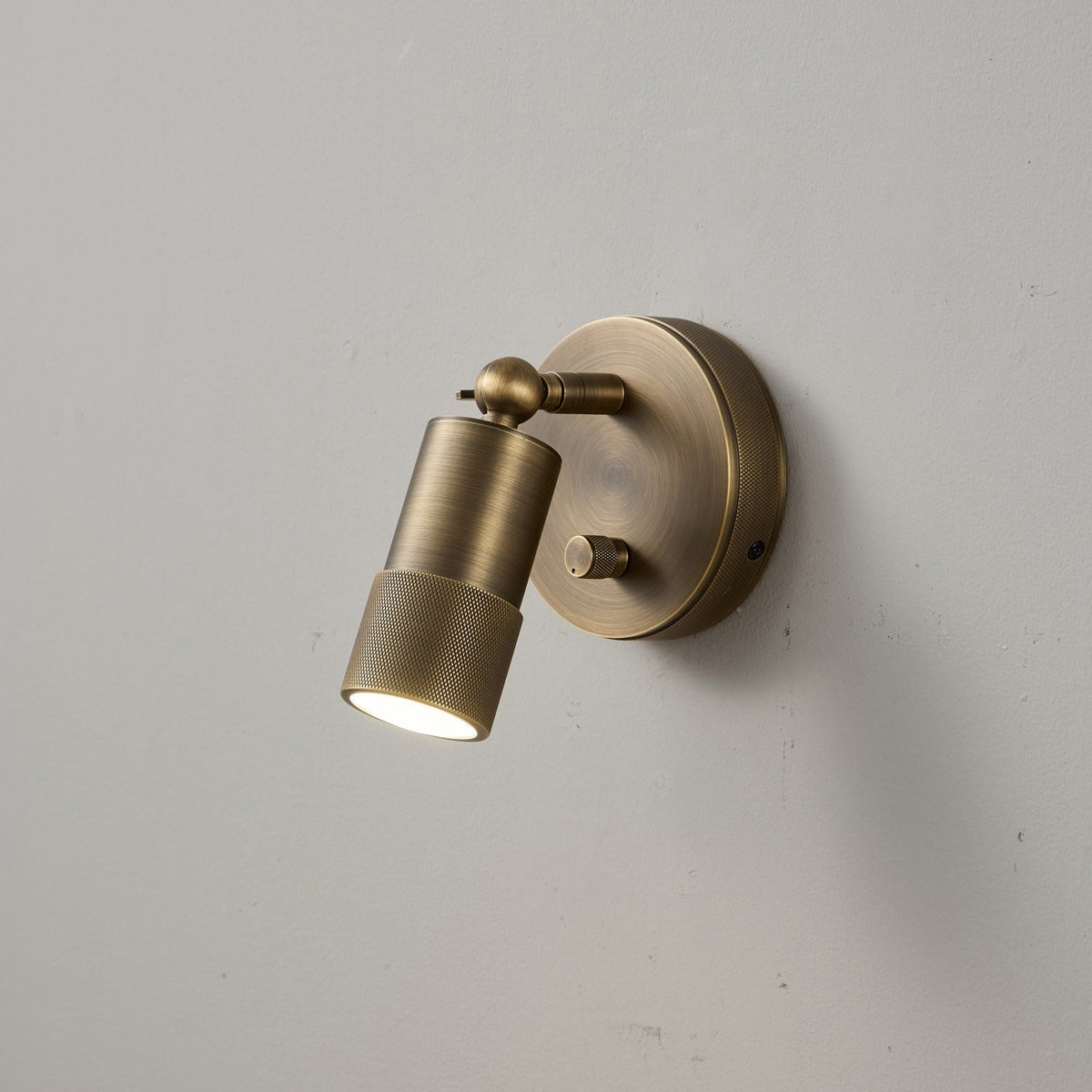 Integrated LED Brass Wall Light Fixture for Hallway Living Room Bedroom Entryway | Modern Industrial Hardwired Sconce with Warm 4500K | Thomler