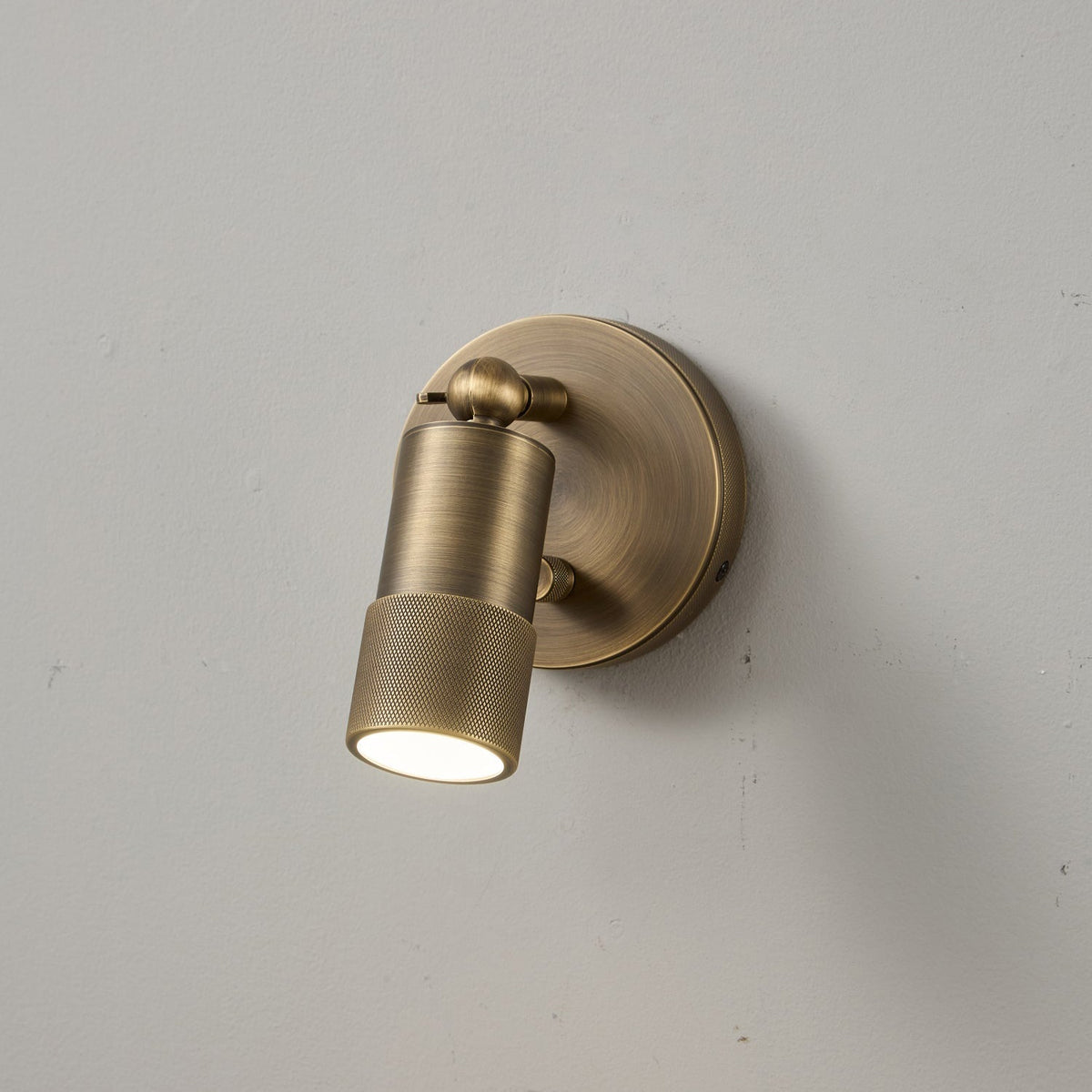 Integrated LED Brass Wall Light Fixture for Hallway Living Room Bedroom Entryway | Modern Industrial Hardwired Sconce with Warm 4500K | Thomler