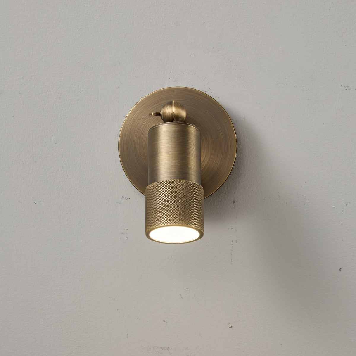 Integrated LED Brass Wall Light Fixture for Hallway Living Room Bedroom Entryway | Modern Industrial Hardwired Sconce with Warm 4500K | Thomler