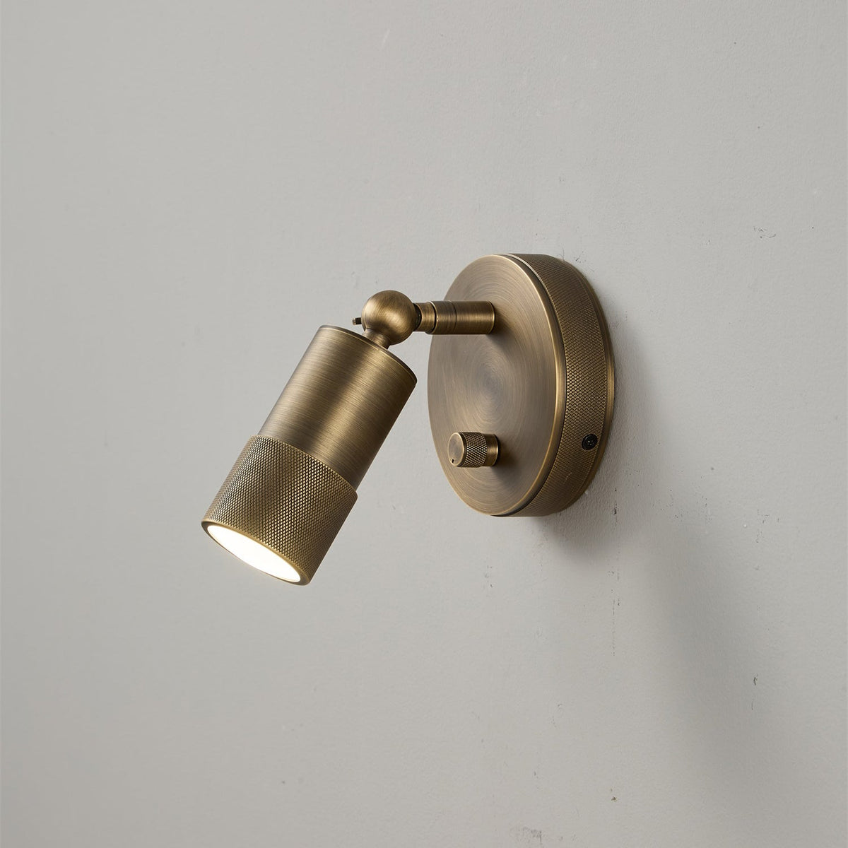 Integrated LED Brass Wall Light Fixture for Hallway Living Room Bedroom Entryway | Modern Industrial Hardwired Sconce with Warm 4500K | Thomler