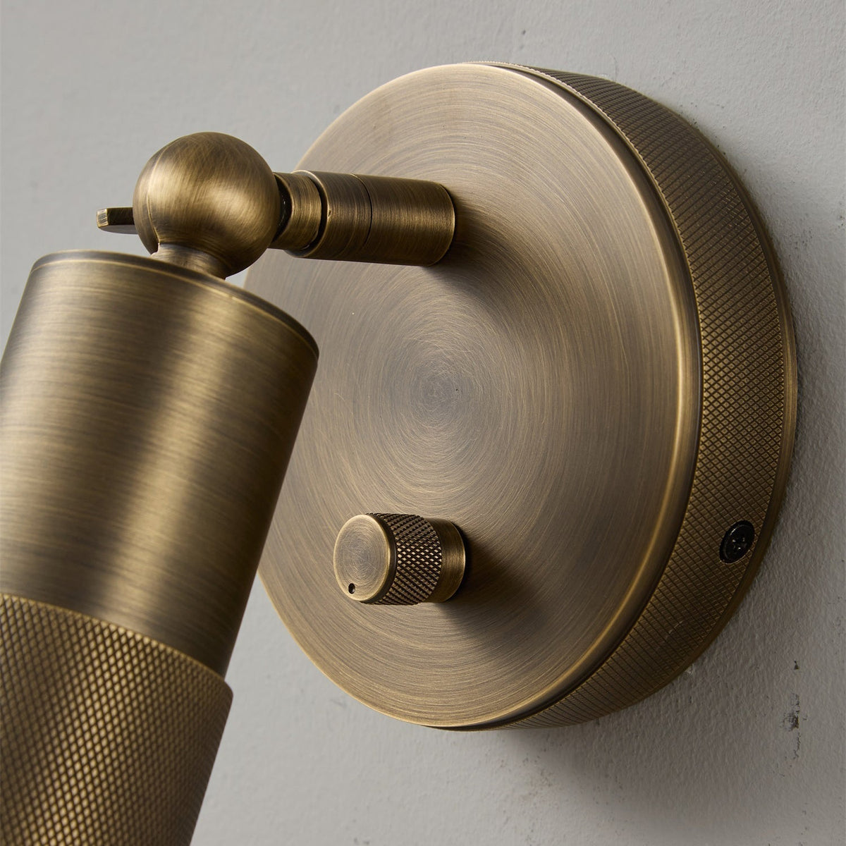 Integrated LED Brass Wall Light Fixture for Hallway Living Room Bedroom Entryway | Modern Industrial Hardwired Sconce with Warm 4500K | Thomler