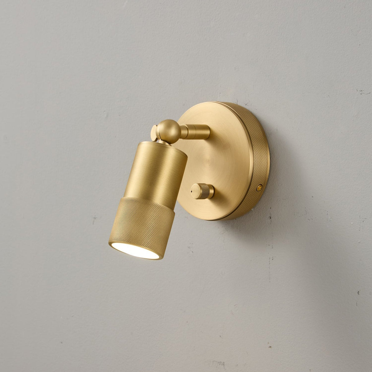 Integrated LED Brass Wall Light Fixture for Hallway Living Room Bedroom Entryway | Modern Industrial Hardwired Sconce with Warm 4500K | Thomler