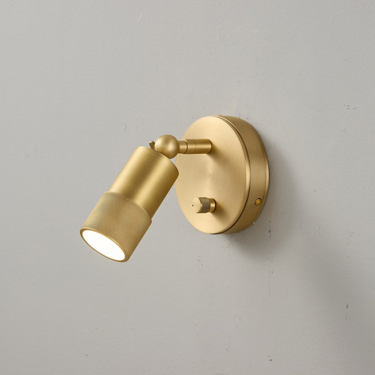 Integrated LED Brass Wall Light Fixture for Hallway Living Room Bedroom Entryway | Modern Industrial Hardwired Sconce with Warm 4500K | Thomler